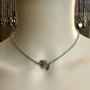 Brighton Little Girl, Pony Tails Red Dress Heart Mini Pendant Necklace